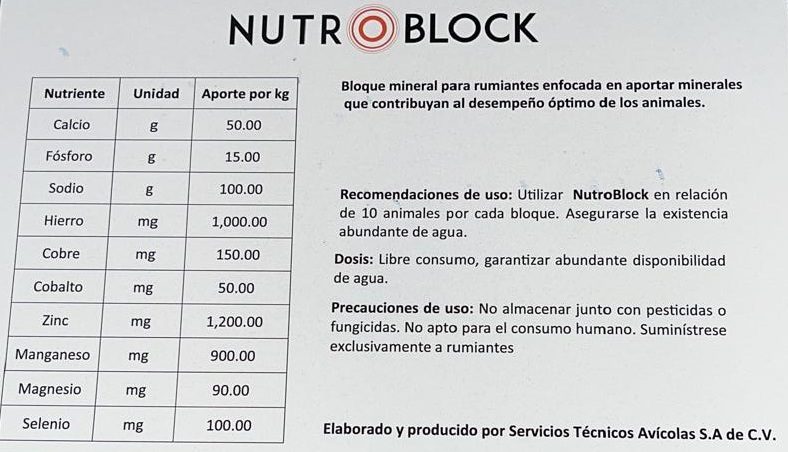 BLOCK DE SALES MINERALES NUTROBLOCK