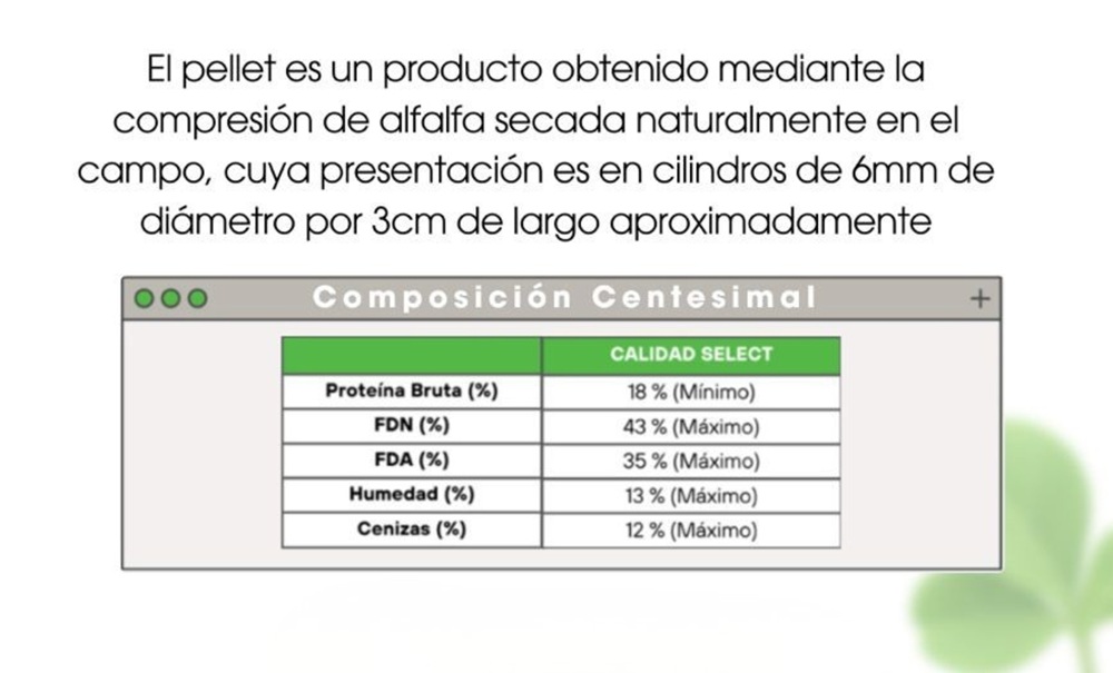 ALFALFA PELETIZADA ALFAVITA SACO 25 KG