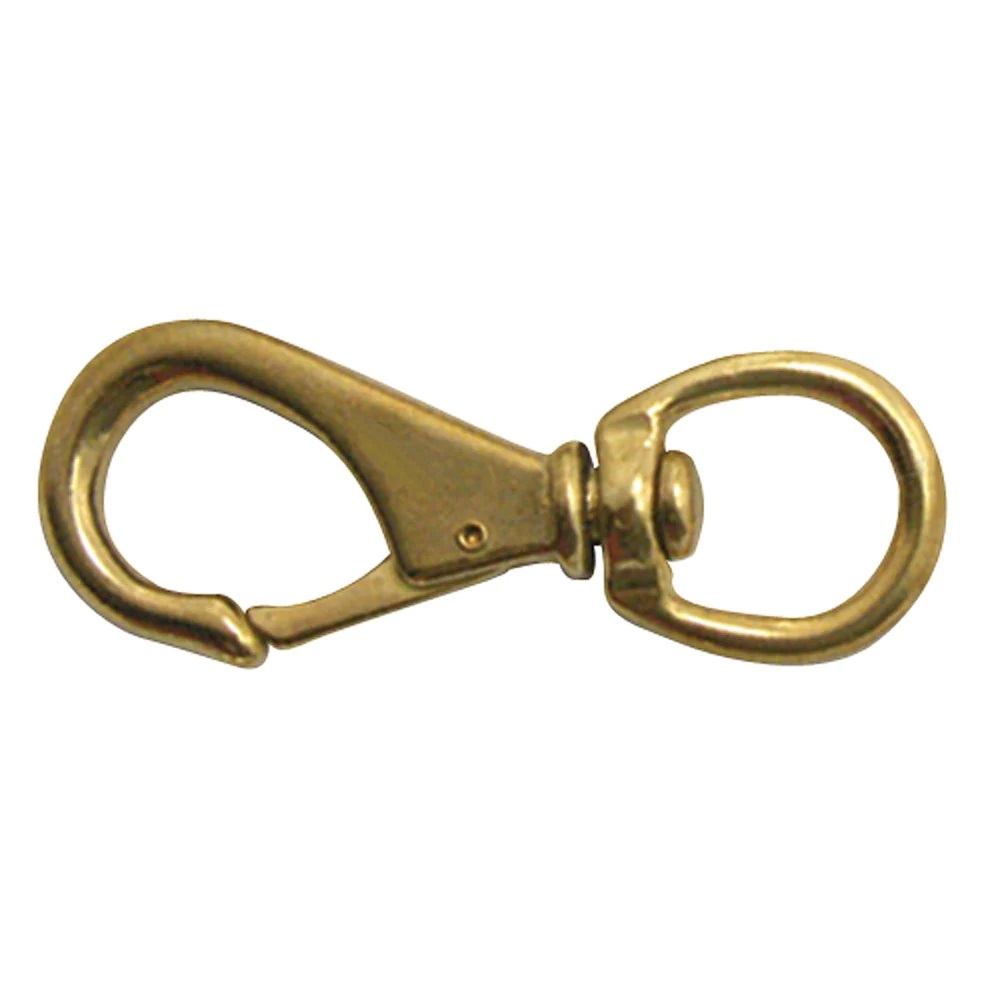 MOSQUETON DE LATON MACIZO 3-3/4"X 3/4" PARA CABALLO VALHOMA