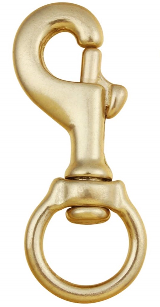 MOSQUETON DE LATON MACIZO 4-7/8"X 1 1/4" PARA CABALLO VALHOMA