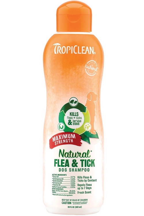 TROPICLEAN SHAMPOO NATURAL FLEA AND TICK 