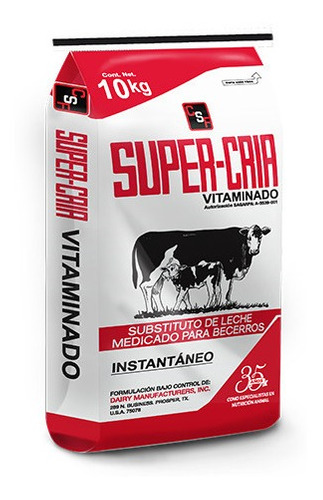 SUSTITUTO DE LECHE PARA GANADO SUPER CRIA VITAMINADO 10KG