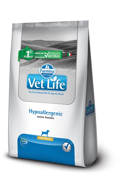 CONCENTRADO PERA PERRO MEDICADO VET LIFE HYPOALLERGENIC MINI BREEDS