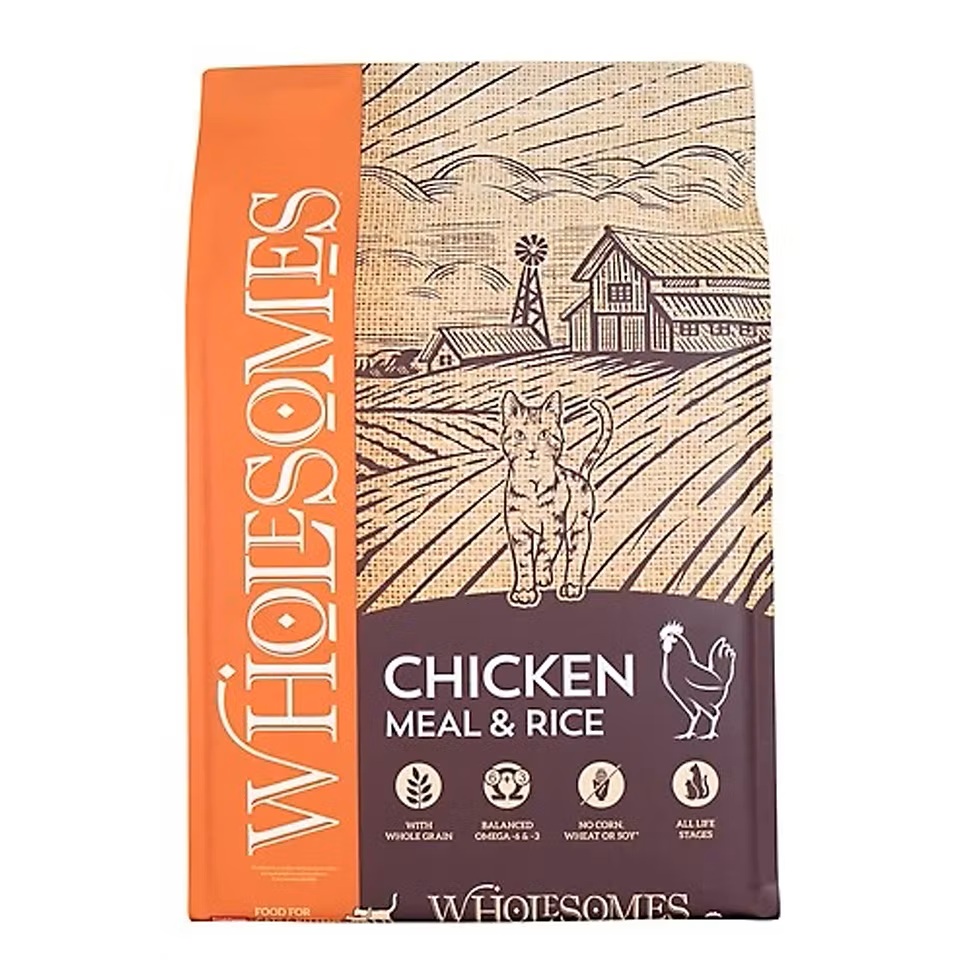 CONCENTRADO PARA GATO WHOLESOMES CHICKEN MEAL AND RICE 15 LBS