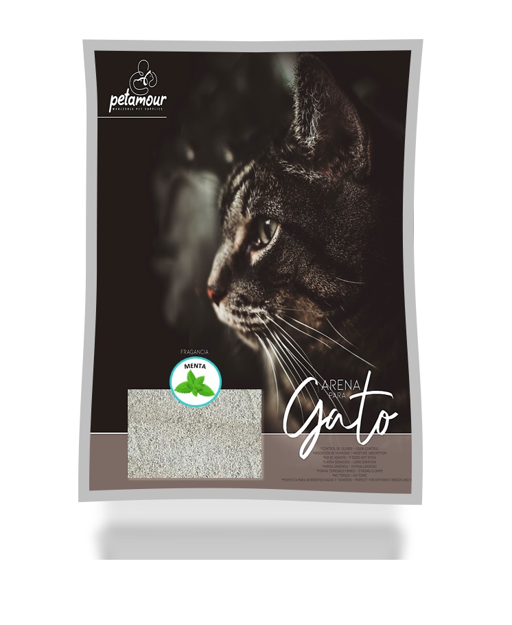 ARENA PARA GATO PETAMOUR MENTA