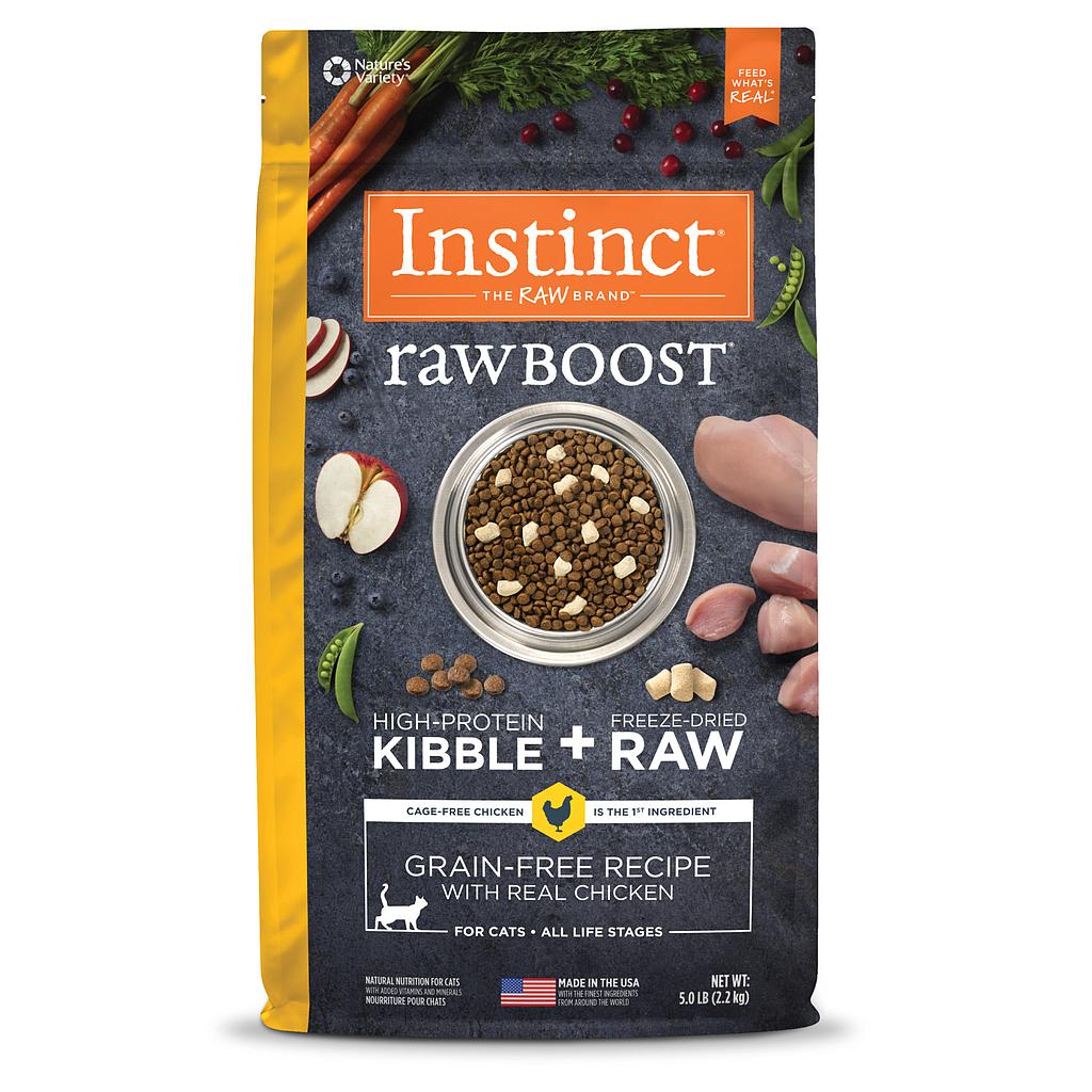 CONCENTRADO PARA GATO INSTINCT RAW BOOST GRAIN FREE CHICKEN 5 LIBRAS