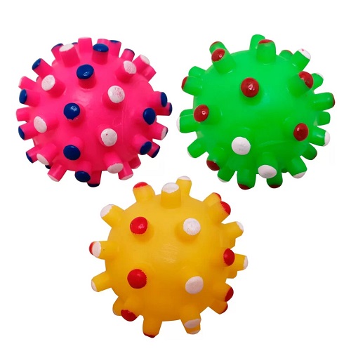 JUGUETE PARA PERRO BOLA CON PICOS PEQUEÑOS