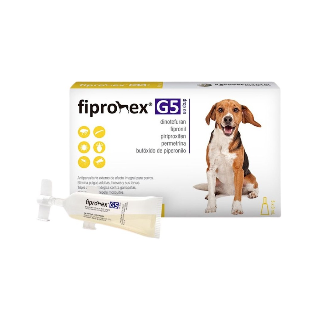 PIPETA ANTIPULGAS FIPRONEX G5 1 UNIDAD