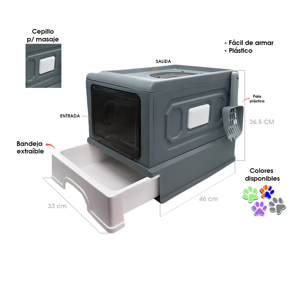 ARENERO PARA GATO TIPO CUBO