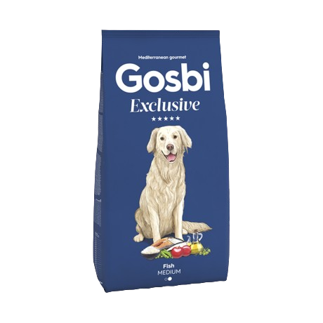 CONCENTRADO PARA PERRO GOSBI EXCLUSIVE FISH MEDIUM 12 KG
