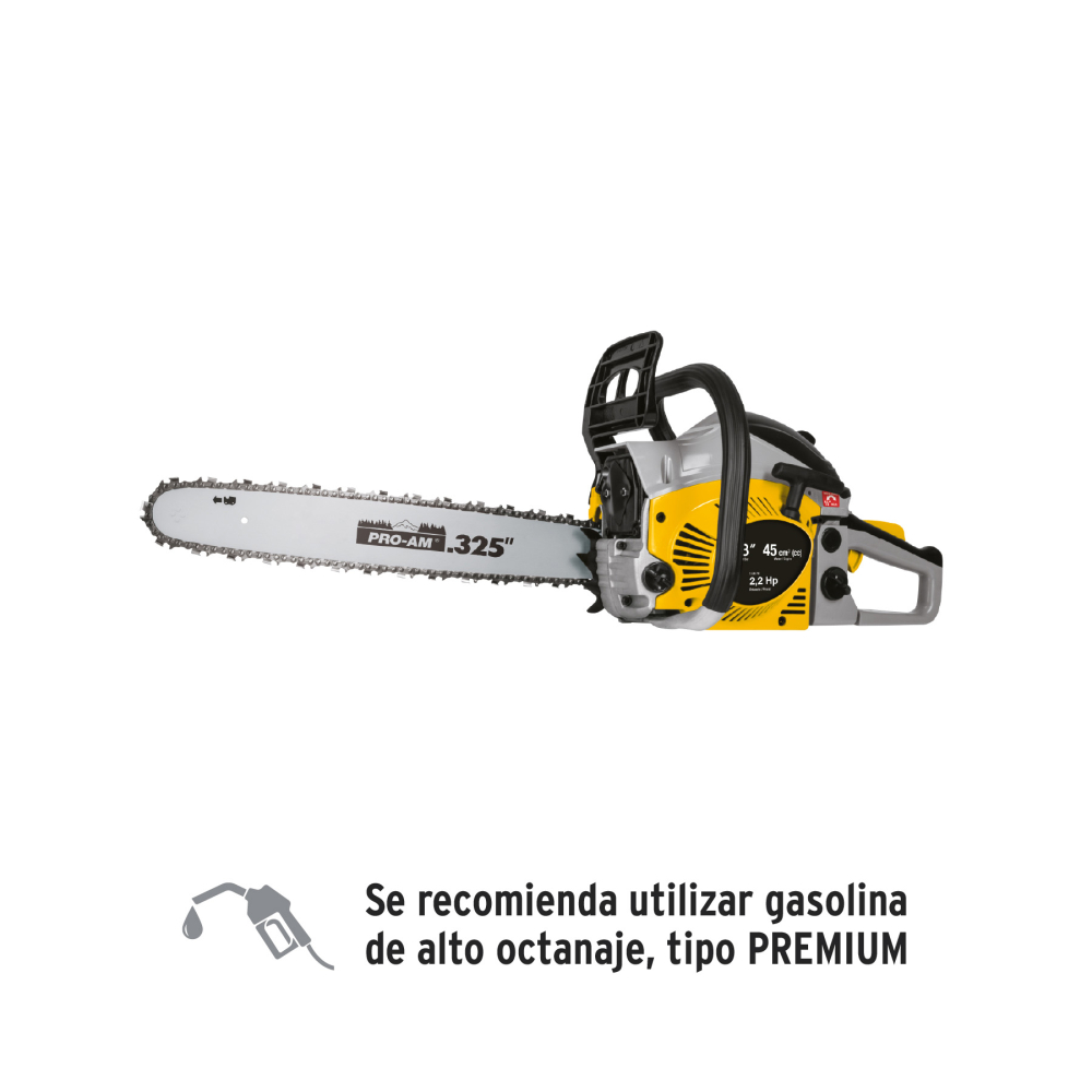 MOTOSIERRA PRETUL 45 CC CON ESPADA DE 18"