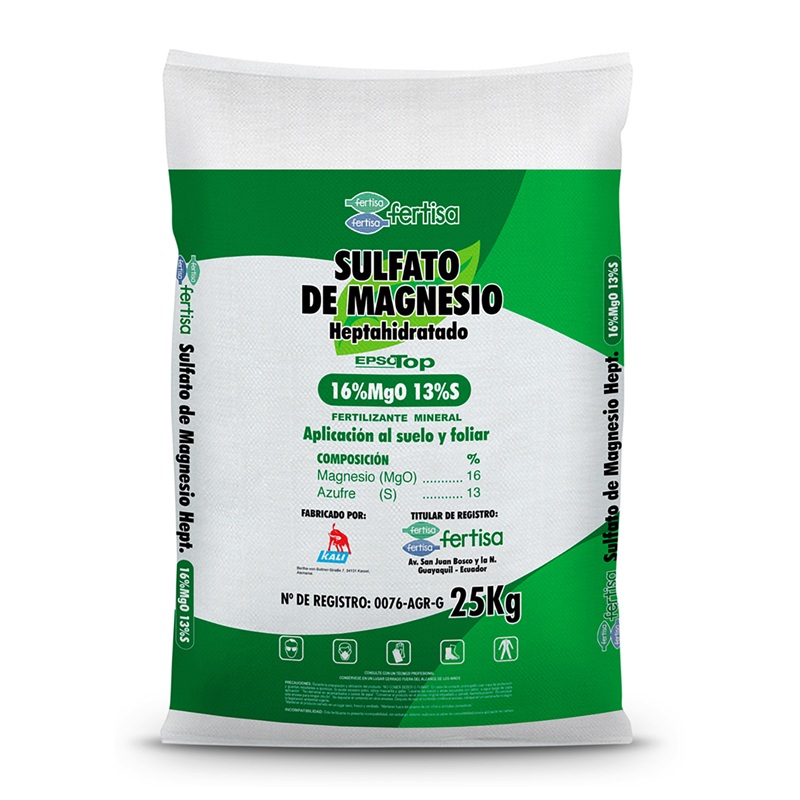 FERTILIZANTE FOLIAR SULFATO DE MAGNESIO 25 KG
