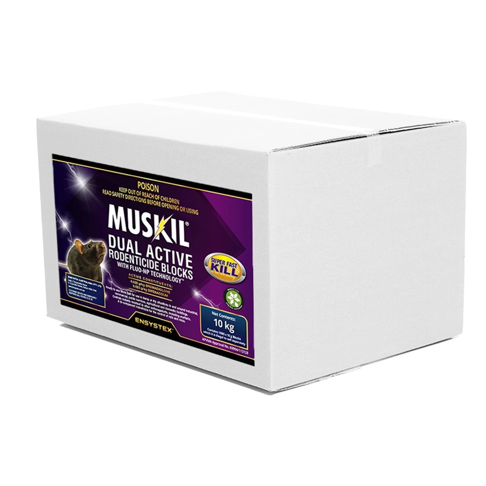 RODENTICIDA CEBO PARA RATAS MUSKIL PASTA FLUO  10 KG
