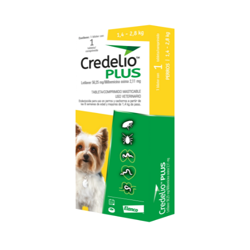 TABLETA MASTICABLE ANTIPULGAS CREDELIO PLUS x 1 UNIDAD