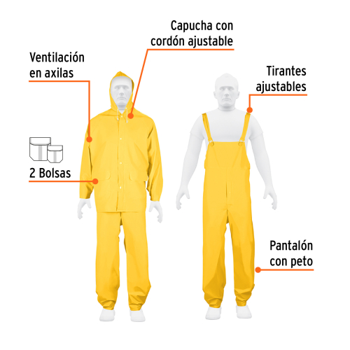 CONJUNTO IMPERMEABLE DOBLE CAPA PARA FUMIGACION TRUPER