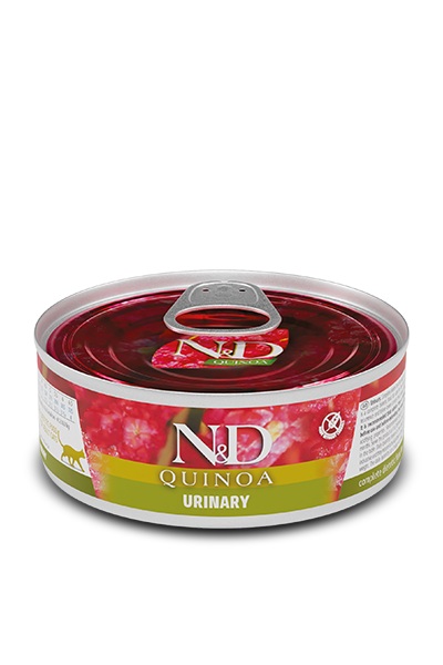 ALIMENTO HUMEDO PARA GATO EN LATA N&D QUINOA URINARY 80 GR