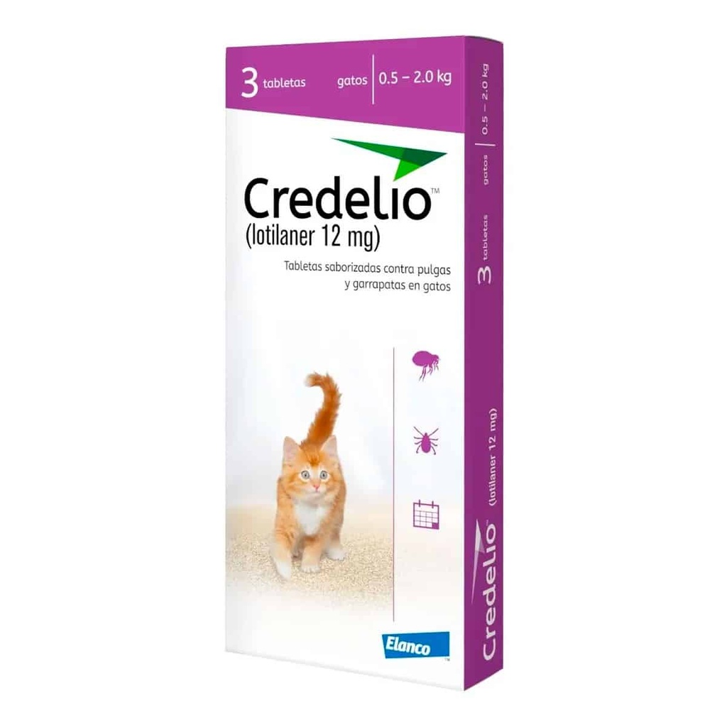 TABLETA MASTICABLE ANTIPULGAS CREDELIO PARA GATO x 1 UNIDAD
