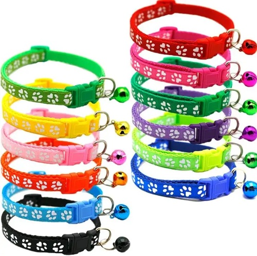 COLLAR PARA MASCOTA PEQUEÑO DISEÑO DE HUELLITA