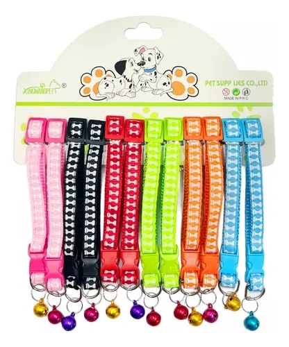 COLLAR PARA MASCOTA PEQUEÑO DISEÑO DE HUESITOS