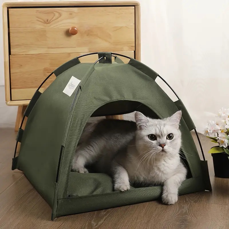 CAMA PARA GATO TIPO CASA DE CAMPAÑA