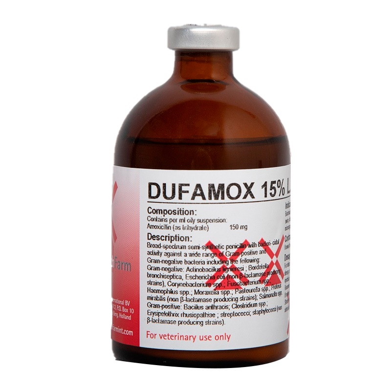 AMOXICILINA DUFAMOX 15% L.A. x 100 ML