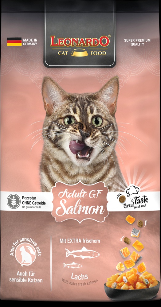 CONCENTRADO PARA GATO ADULTO  LEONARDO GRAIN FREE SALMON 