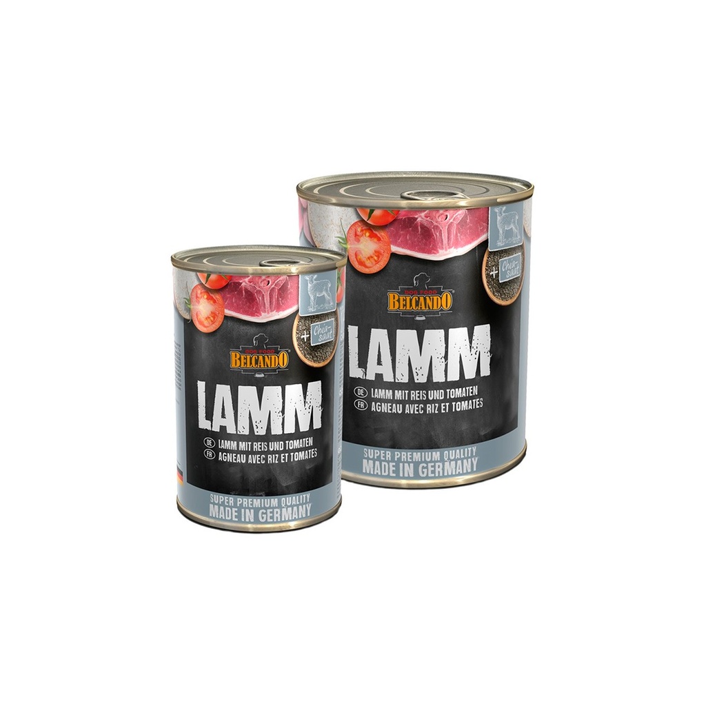 ALIMENTO HUMEDO PARA PERRO BELCANDO CORDERO CON ARROZ Y TOMATE 