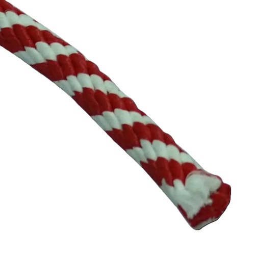 CUERDA NAUTICA  NO.10 BLACO Y ROJO - 1 METRO