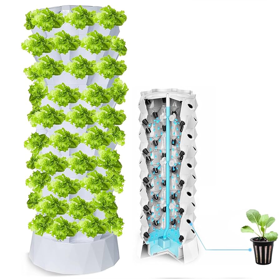 KIT HIDROPONICO COMPLETO VERTICAL 8 NIVELES