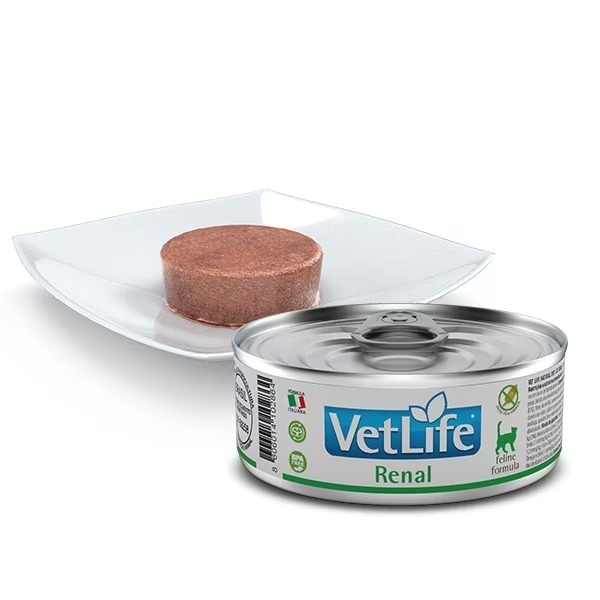 ALIMENTO HUMEDO PARA GATO EN LATA VET LIFE DIET RENAL 85GR