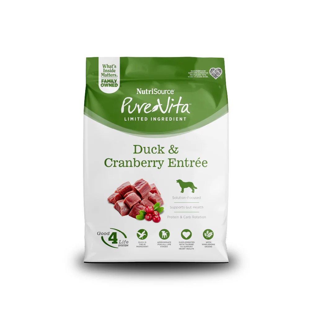 CONCENTRADO PARA PERRO NUTRISOURCE PURE VITA DUCK AND CRANBERRY
