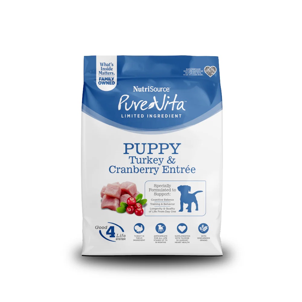 CONCENTRADO PARA PERRO NUTRISOURCE PURE VITA PUPPY TURKEY AND CRANBERRY
