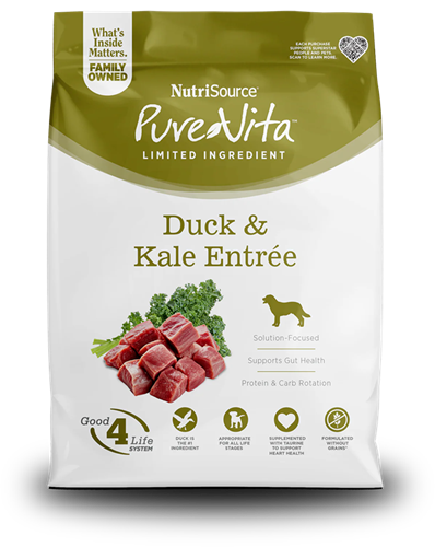 CONCENTRADO PARA PERRO NUTRISOURCE PURE VITA DUCK AND KALE ENTREE