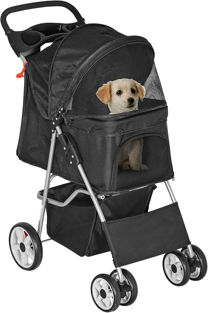 CARRUAJE PARA PERRO CAPSULA NEGRO