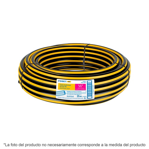 TUBO SEMIFLEXIBLE MULTICAPA PE-AL-PE 3/8 x 1 METRO