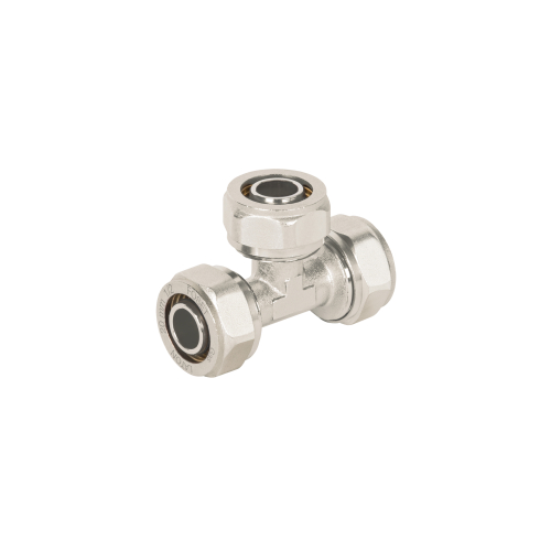 ACOPLE TEE RECTA PARA TUBERIA SEMIFLEXIBLE MULTICAPA PE-AL-PE 3/8