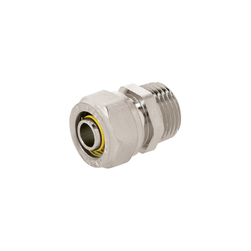 ACOPLE CONECTOR ROSCA MACHO TUBERIA SEMIFLEXIBLE MULTICAPA PE-AL-PE 3/8 A 1/2