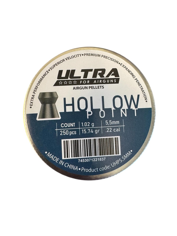 COPAS PARA RIFLE DE VIENTO HOLLOW 5.5 MM x 250 UNIDADES