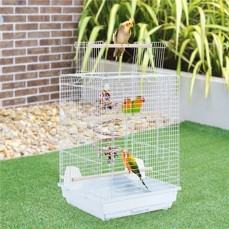 JAULA PARA AVES TECHO ABIERTO 