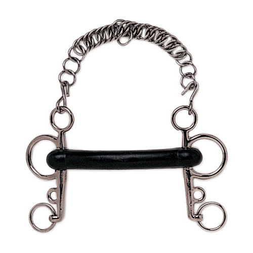 BOCADO SEFTON PELHAM RECTO GOMA BLANDA 12,5 CM 