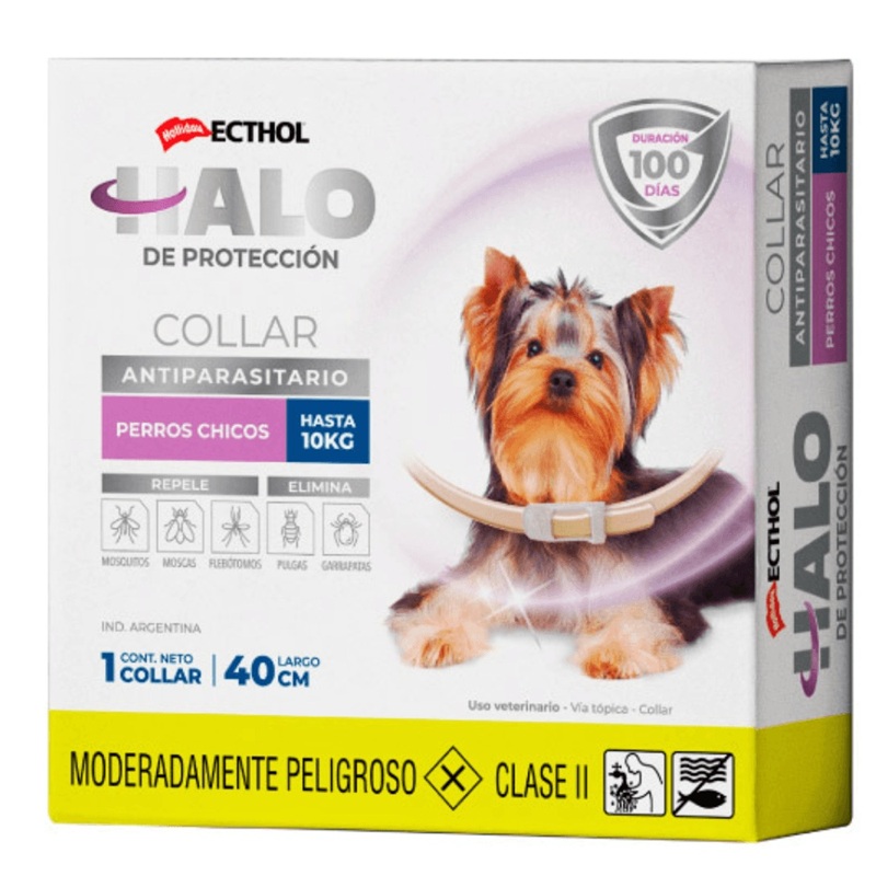 COLLAR ANTIPULGAS Y GARRAPATAS ECTHOL HALO PARA PERROS