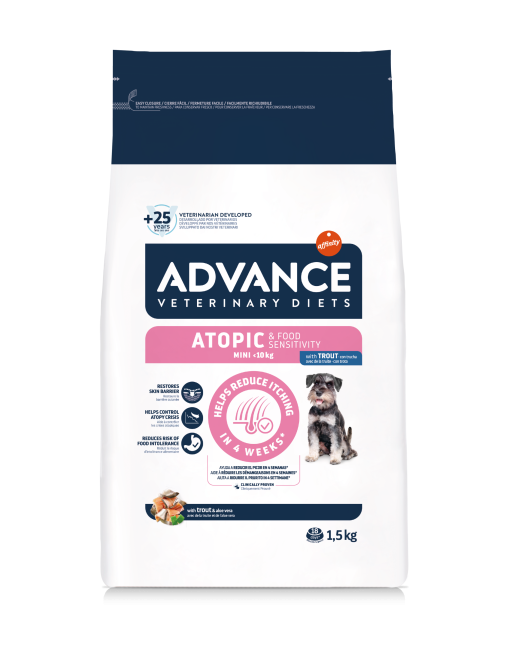 CONCENTRADO PARA PERRO ADVANCE MEDICADO  ATOPIC SMALL 1.5 KG