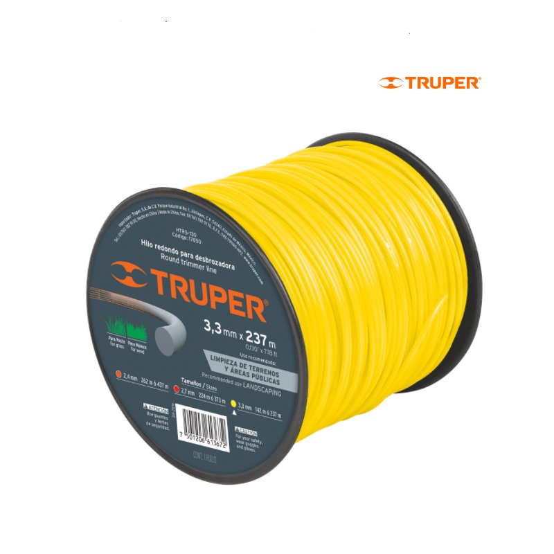 HILO TRUPER PARA CHAPEADORA CARRETE AMARILLO 3 MM * 280 METROS