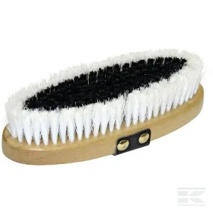 CEPILLO PARA CABALLO OVALADO FLEXIBLE NEGRO/GRIS