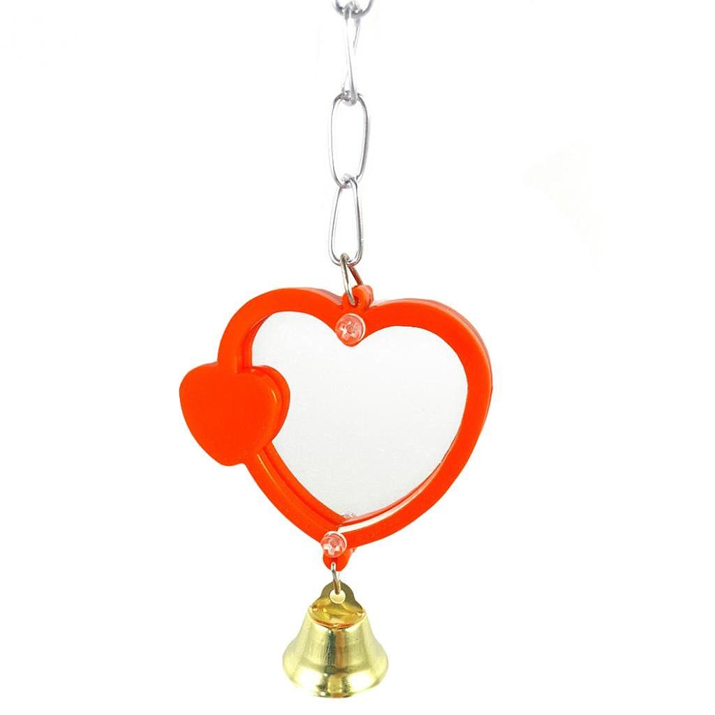 JUGUETE PARA AVES ESPEJO CON FORMA DE CORAZON PARA AVES