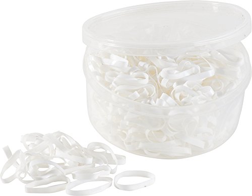 HULES PARA TRENZAR COLOR BLANCOS 500 UNIDADES