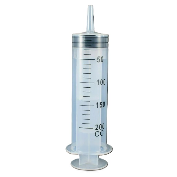 JERINGA DE 200 ML CON PUNTA DE CATHETER -1 UNIDAD