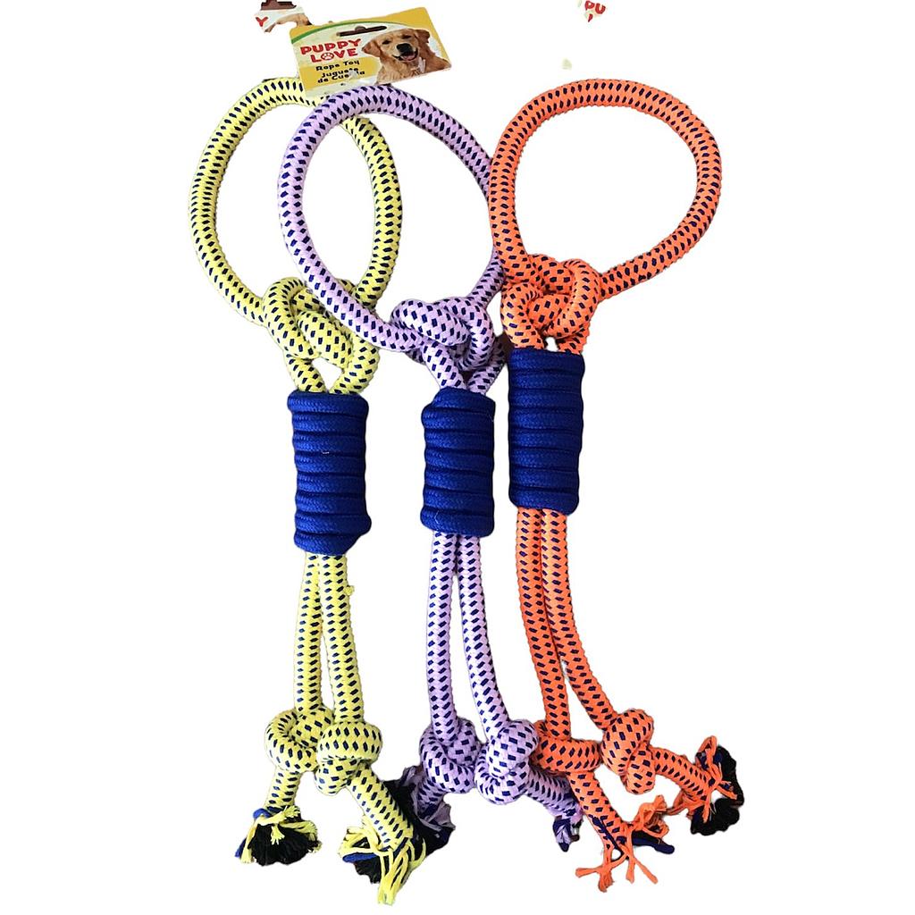 JUGUETE PARA PERRO DE CUERDA ARO, VARIOS COLORES PUPPY LOVE