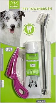 KIT DE CEPILLO Y PASTA DENTAL PARA PERROS NUNBELL