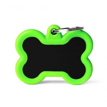 MY FAMILY TAG BLACK ALUMINUM WITH RUBBER BONE 